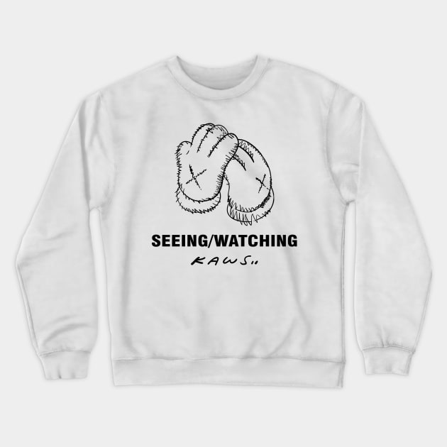 kaws seeing/watching Crewneck Sweatshirt by Darren.z_z